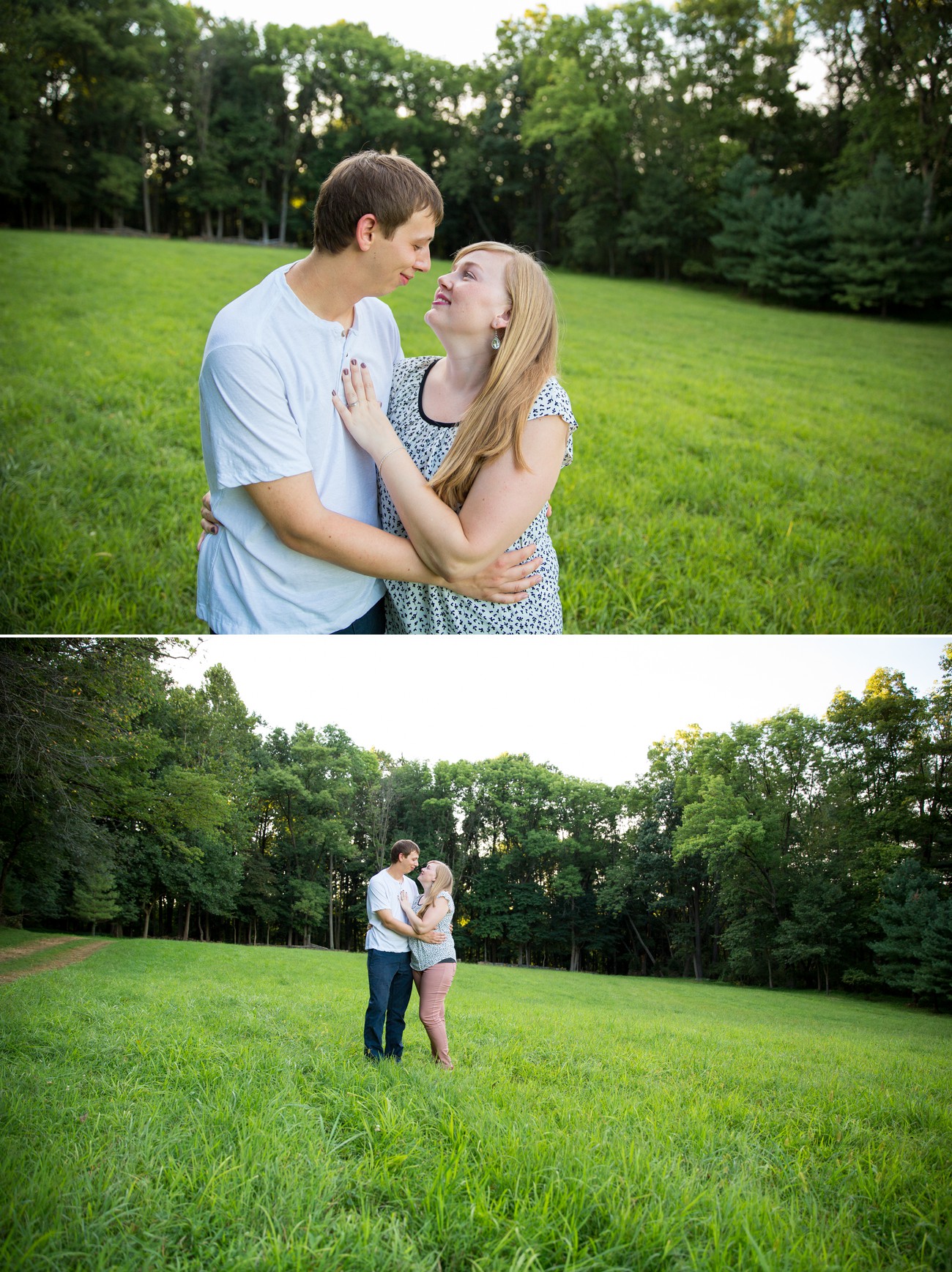 Wide landscape engagement portrait